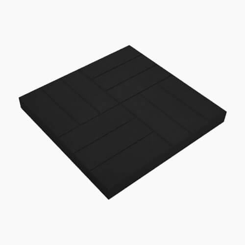 Плитка 12 кирпичей черная